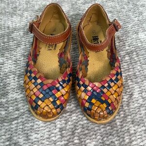 Ricardo Hortega Mexican Woven Colorful Huaraches Shoes Girls Sz 10 See Details